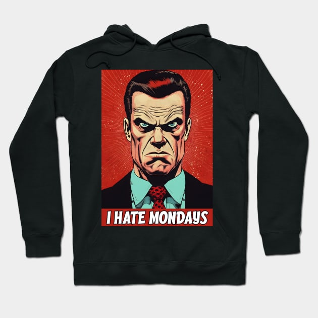 I Hate Mondays - Office Guy Hoodie by Dazed Pig